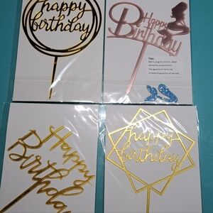 Acrylic Birthday Cake Topper Bundle